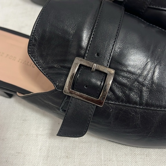 Made for Italic Women’s Leather Black Buckle Detail Mule Loafers size 41 ( 9.5) - Picture 5 of 9
